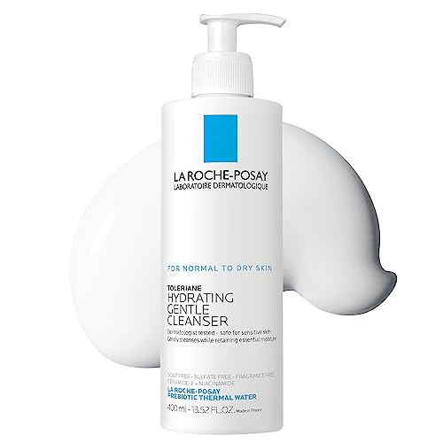 La Roche-Posay Toleriane Hydrating Gentle Face Wash Cleanser for Normal to Dry Sensitive Skin, 13.5 fl. oz.
