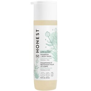 The Honest Company Honest Purely Simple Hypoallergenic Shampoo and Body Wash for Sensitive Skin, Fragrance Free, 10 Fluid Ounce