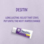 Desitin Maximum Strength Baby Diaper Rash Cream, 40% Zinc Oxide, Hypoallergenic No Added Parabens & Dyes, Protects & Relieves Baby’s Skin for Up to 12 Hours, Prevents Diaper Rash, 4.8 oz Tube
