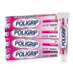 Super Poligrip Original Denture Adhesive Cream, Zinc Free Denture Cream for Dentures – 2.4 Ounces (Pack of 4)