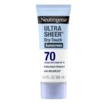 Neutrogena Ultra Sheer Dry-Touch Sunscreen Lotion SPF 70, Broad Spectrum, Water Resistant 80 Min, Oil-Free, Oxybenzone-Free, Non-Comedogenic, Matte Finish, Body Sunscreen, Travel Size 3 Fl Oz
