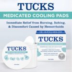TUCKS Medicated Cooling Pads, 100 Count – Hemorrhoid Pads with Witch Hazel, Cleanses Sensitive Areas, Protects from Irritation, Hemorrhoid Treatment, Medicated Pads Used by Hospitals